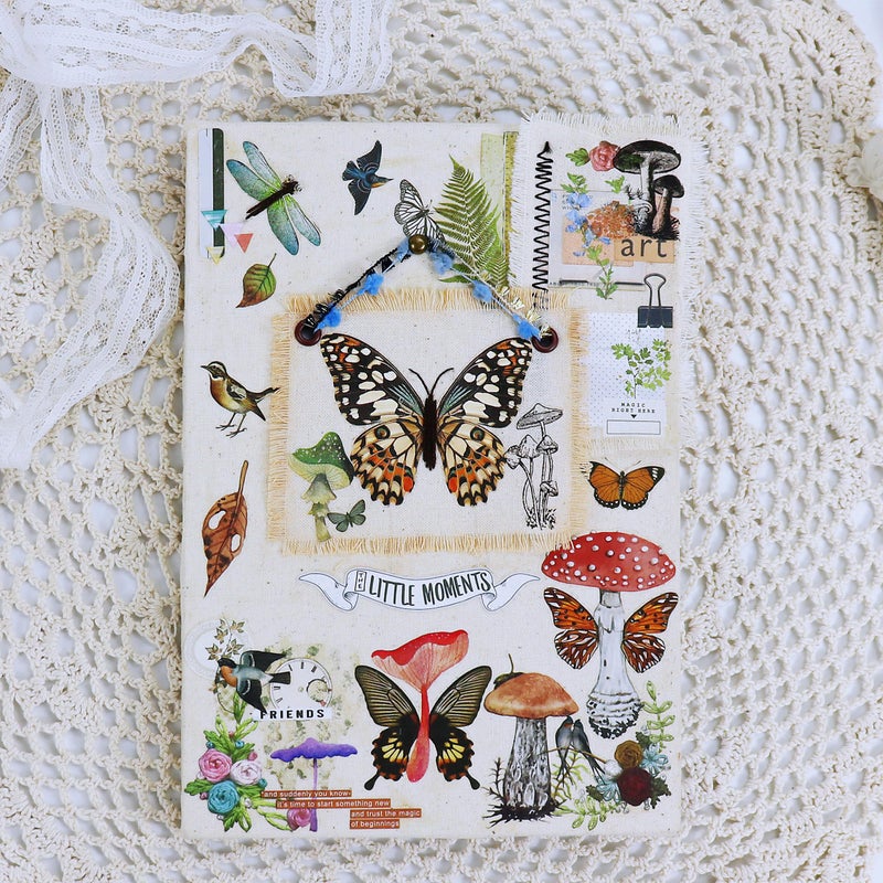 CATaireen Rub On Transfers for Crafts Pressure Transfer Stickers Fit Cloth Glass Acrylic Wood Furniture Stone Scrapbooking Stuff Small Vintage Junk Journal Supplies (Butterfly) - Image 4